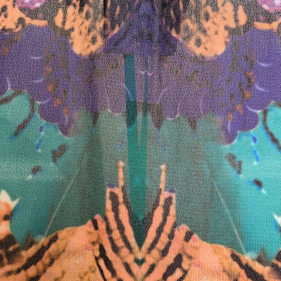 NWT crystal-embellished sheer tunic, wrap or swim coverup one size - Picture 7 of 9